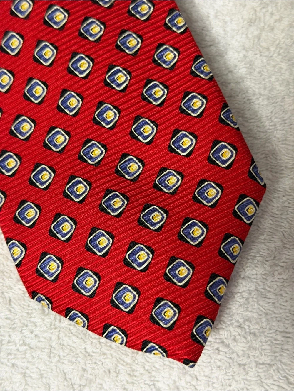 VTG Robert Talbott Nordstrom Geometric Medallion Silk Tie Luxury Handcrafted